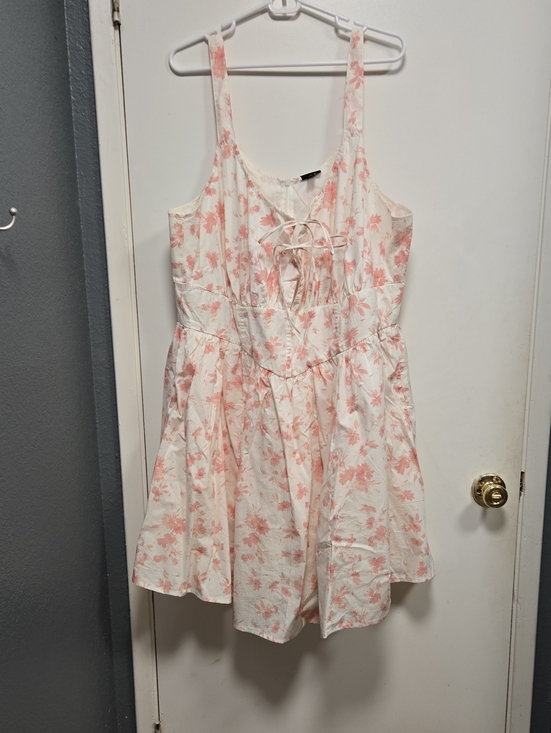 torrid Dresses & Skirts - torrid White Floral Sundress with Blush Pink Print